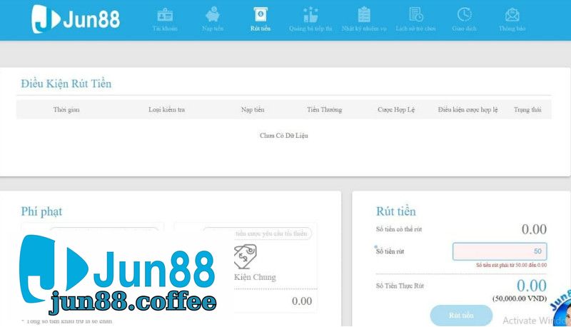 Rút Tiền Nhanh Về Tài Khoản Ngân Hàng Từ Nhà Cái Jun88